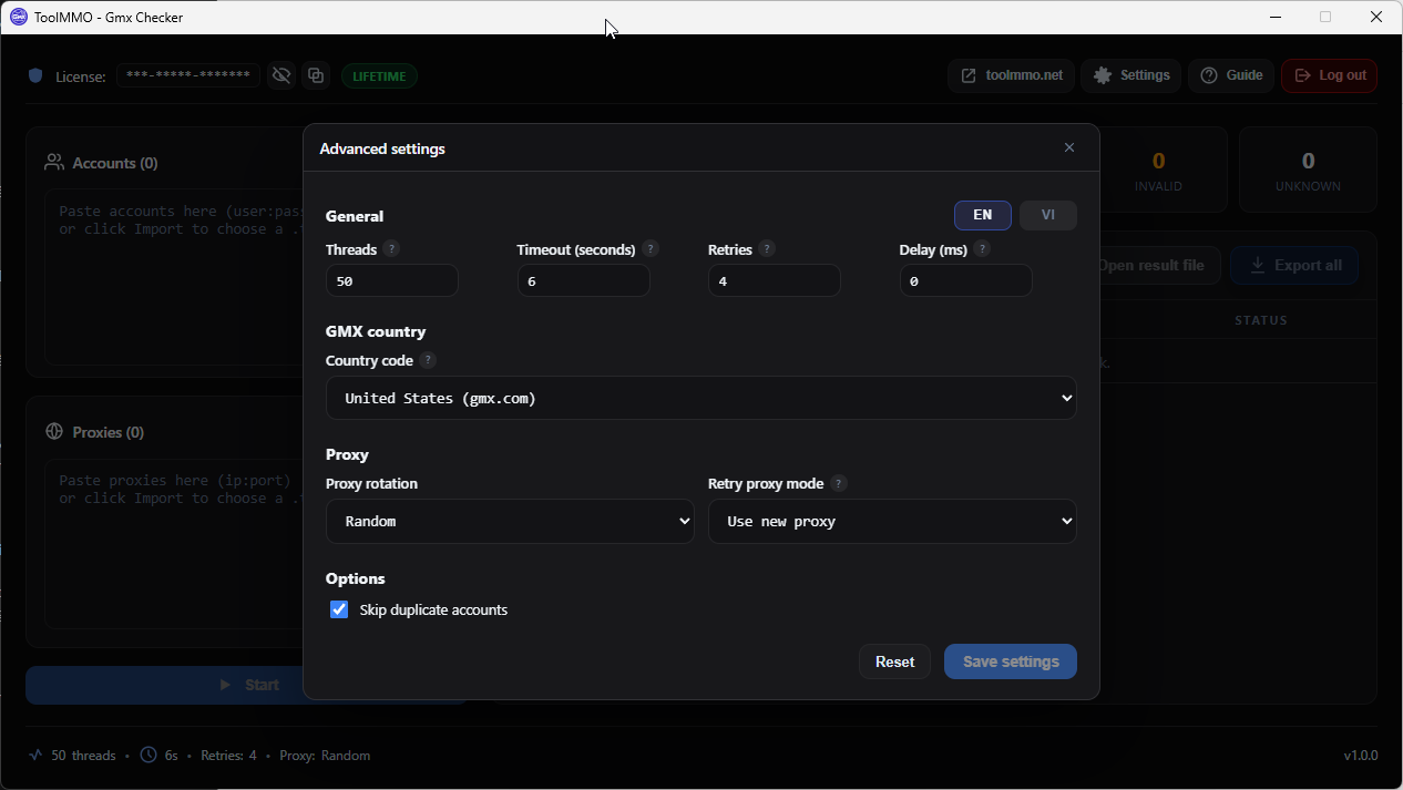 Gmx Checker - Bulk GMX Email Account Checker